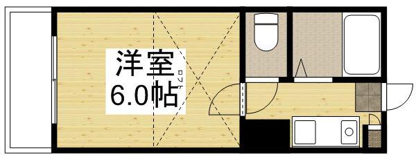 リバティー20(1K/1階)の間取り写真