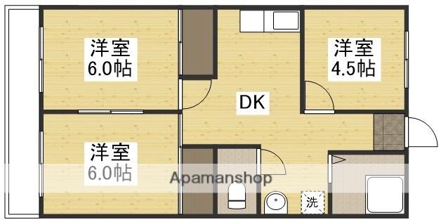 第3国際コーポ(3DK/8階)の間取り写真