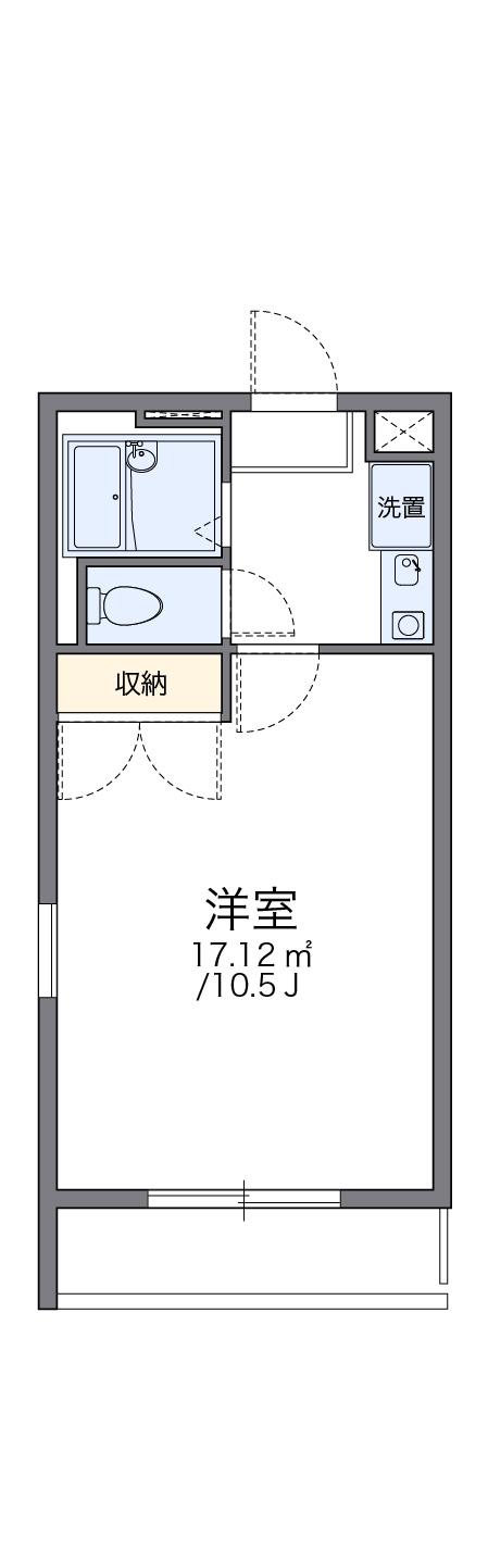 レオパレスエスペランセ(1K/1階)の間取り写真