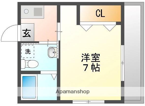 レジデンス伊島 B棟(1K/3階)の間取り写真