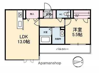 リーオグレイス(1LDK/3階)の間取り写真