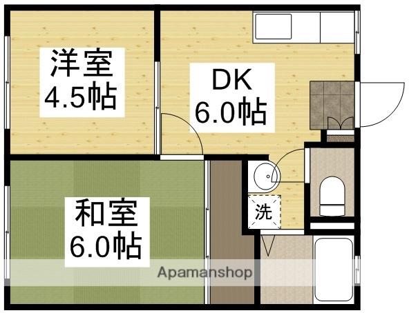 アメニハイツITO(2DK/1階)の間取り写真