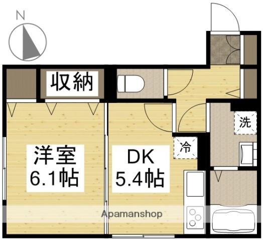 プレスト(1DK/1階)の間取り写真