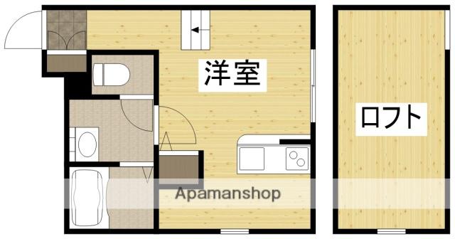 メゾン佛欄西 B棟(ワンルーム/1階)の間取り写真