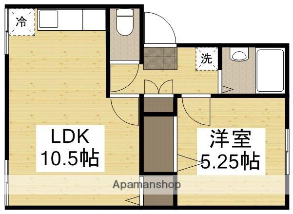 コーポリシアンサス(1LDK/2階)の間取り写真