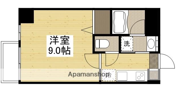 月光岡山市役所前(1K/5階)の間取り写真