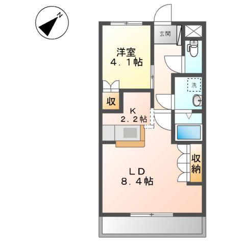ベルフォーレ(1LDK/1階)の間取り写真