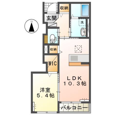 レガーロ(1LDK/1階)の間取り写真