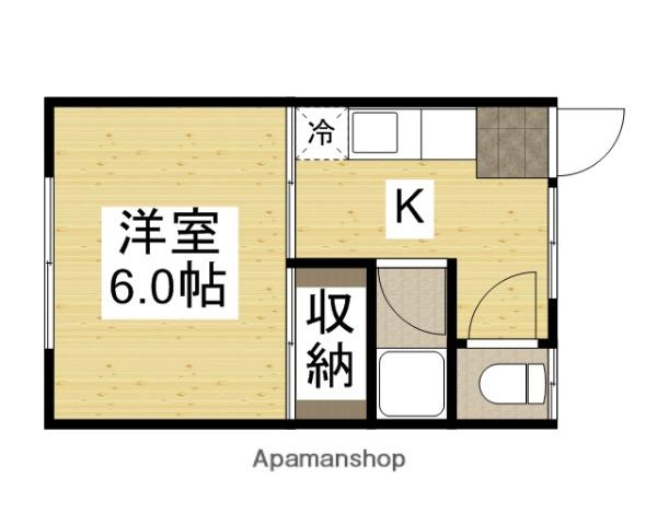 寿コーポ(1K/1階)の間取り写真