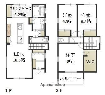 宇野線 妹尾駅 徒歩4分 2階建 築12年(3LDK)の間取り写真