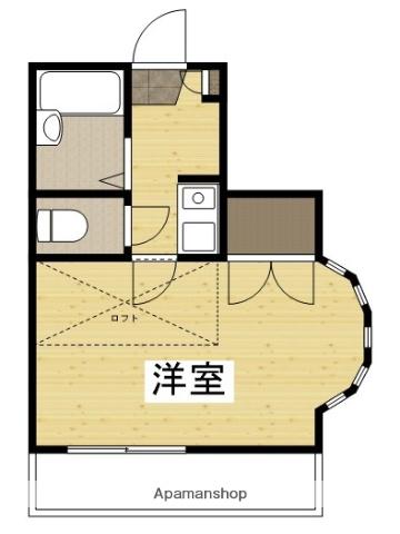 西川原第3レジデンス(1K/2階)の間取り写真