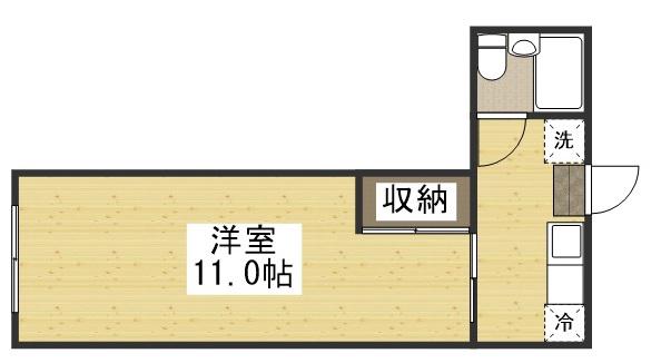 京野コーポ(1K/1階)の間取り写真