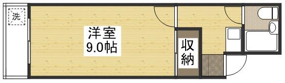 京野コーポ(1K/2階)の間取り写真