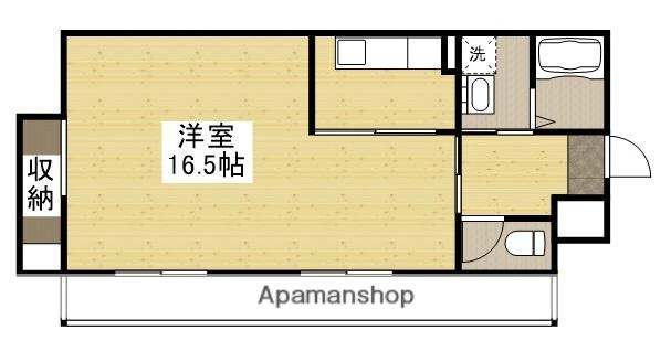 ベンビレッジ平田(1K/4階)の間取り写真