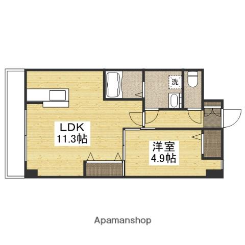 メゾンドW(1LDK/2階)の間取り写真