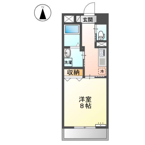 グラン ソート 柳町(1K/9階)の間取り写真