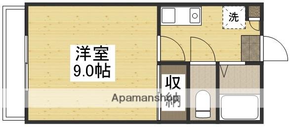 フォーバスⅢ(1K/1階)の間取り写真