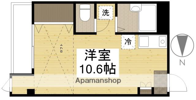 クレスト ウッド(ワンルーム/2階)の間取り写真