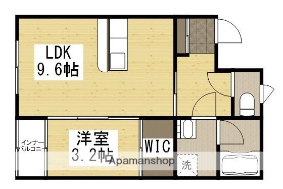 スカイヒルズⅡ(1LDK/2階)の間取り写真