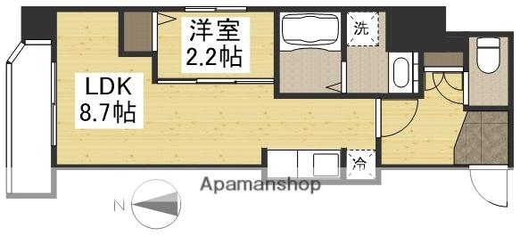 月光 幸町(1LDK/9階)の間取り写真