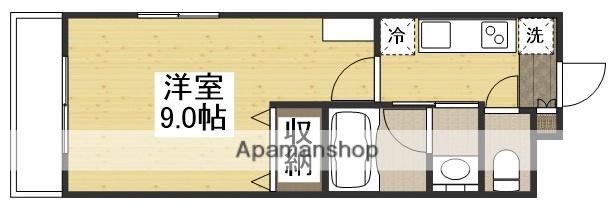 S-1大元駅前(1K/5階)の間取り写真