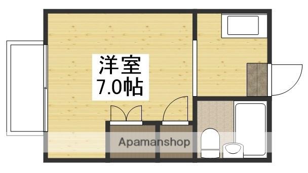 アップルハウス(ワンルーム/1階)の間取り写真