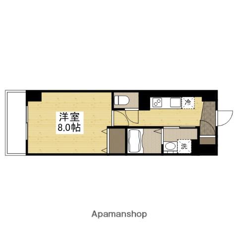 SHERANGE(1K/6階)の間取り写真