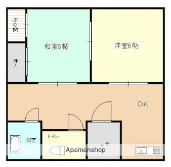 K39APARTMENT(2DK/2階)の間取り写真
