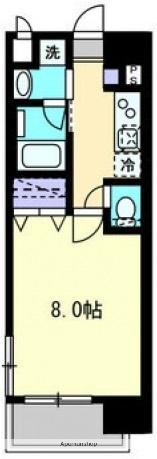 LE CUBE駅前町(1K/6階)の間取り写真