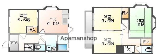 メゾネット大福(4DK)の間取り写真