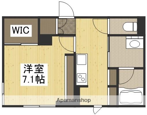 シャーメゾングラン七日市(1K/1階)の間取り写真