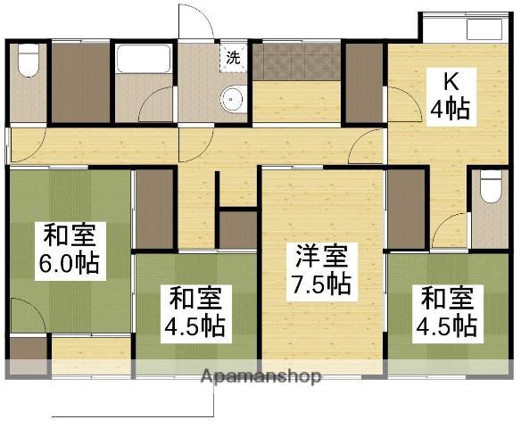 吉備線 備前三門駅 徒歩5分 1階建 築115年(4K)の間取り写真