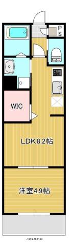 HARVEST MOON(1LDK/3階)の間取り写真