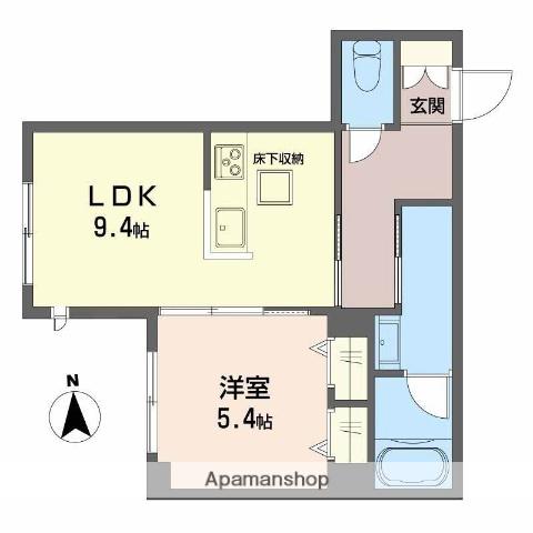 アメリス(1LDK/1階)の間取り写真