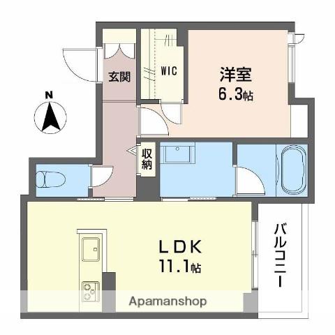アメリス(1LDK/2階)の間取り写真