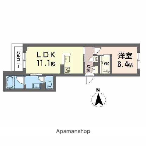 アメリス(1LDK/2階)の間取り写真
