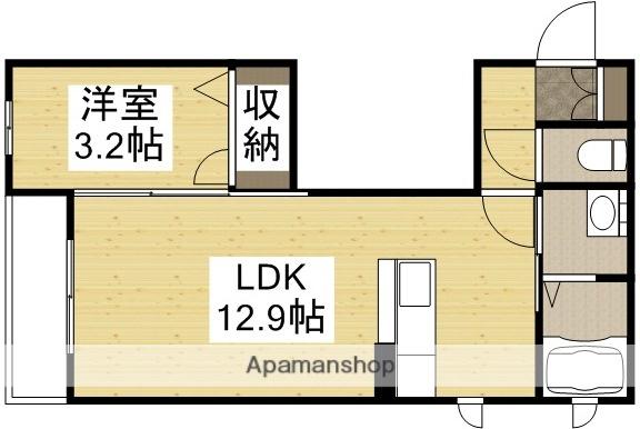 シロッコ西口(1LDK/3階)の間取り写真