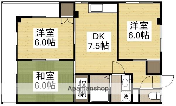 サンシャインレジデンス(3DK/1階)の間取り写真