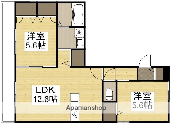 アマーヴィレⅡ(2LDK/1階)の間取り写真