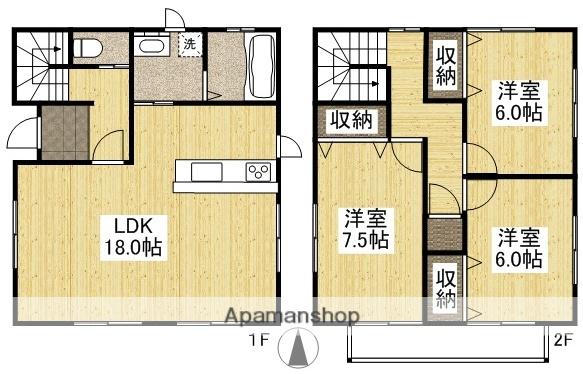 宇野線 備前西市駅 徒歩15分 2階建 築15年(3LDK)の間取り写真