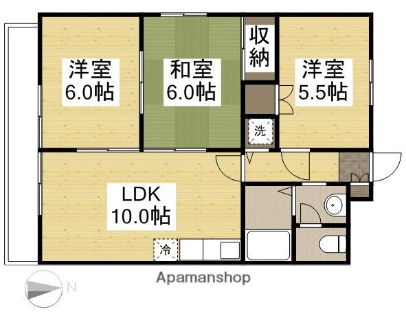 トーコーレジデンス豊成(3LDK/7階)の間取り写真