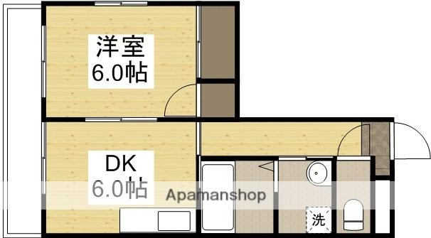 ハイツヨーコ(1DK/3階)の間取り写真