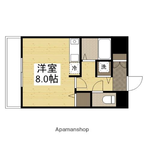 オーキッド青江(ワンルーム/2階)の間取り写真