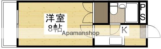 コーポ原(1K/2階)の間取り写真