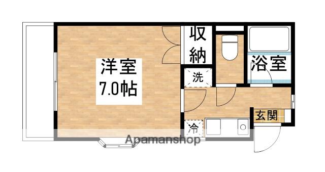 コーポヒロ(1K/1階)の間取り写真