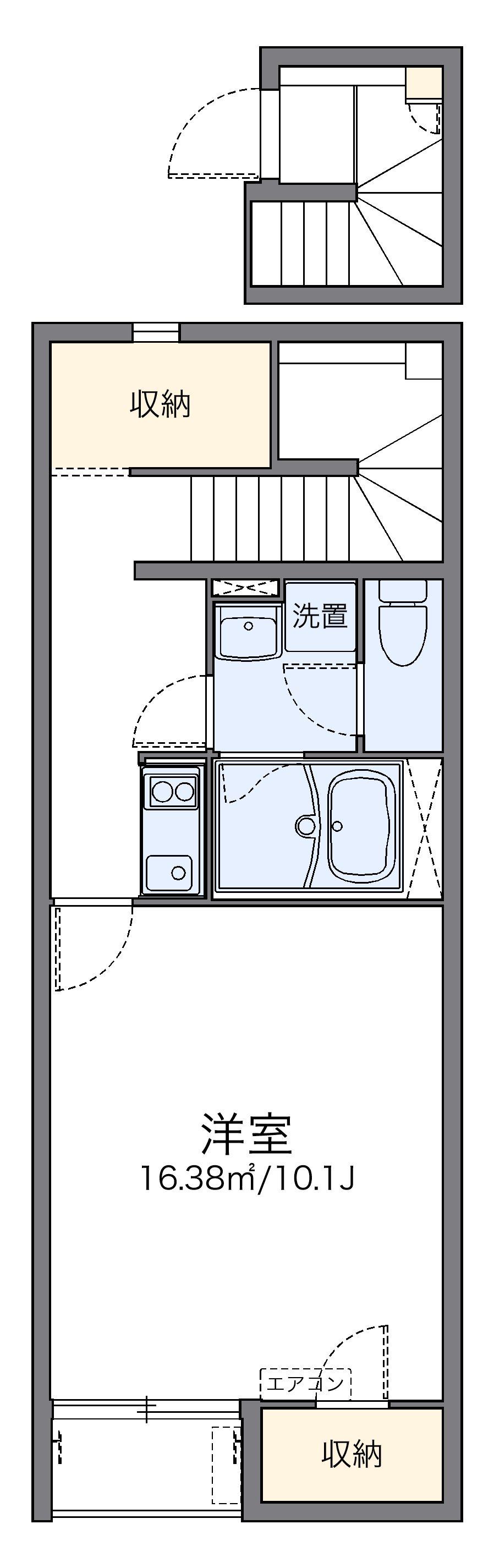 レオネクスト富(1K/2階)の間取り写真