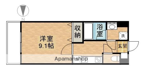 八番町ビルディング(1K/2階)の間取り写真