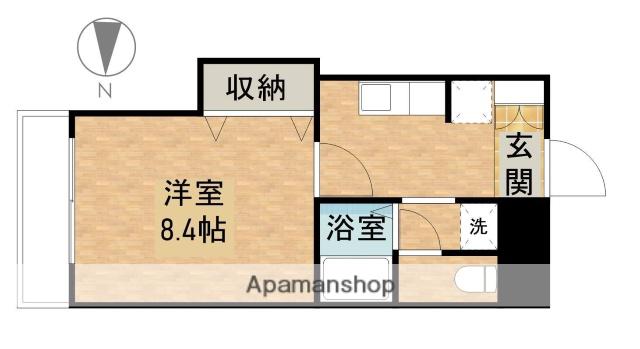 アンブシュール京橋(1K/4階)の間取り写真