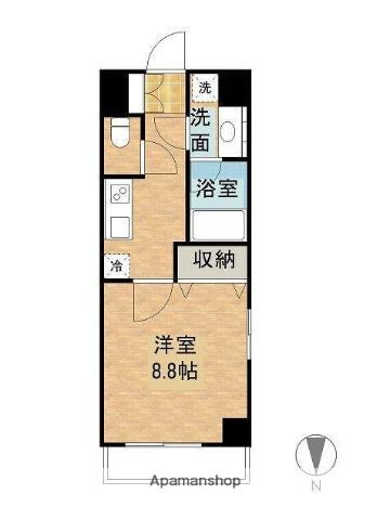 THE MODERN 表町(1K/2階)の間取り写真