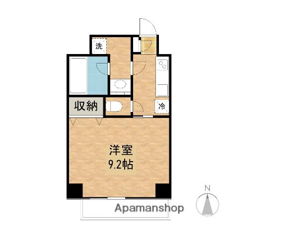 THE MODERN 奉還町(1K/9階)の間取り写真